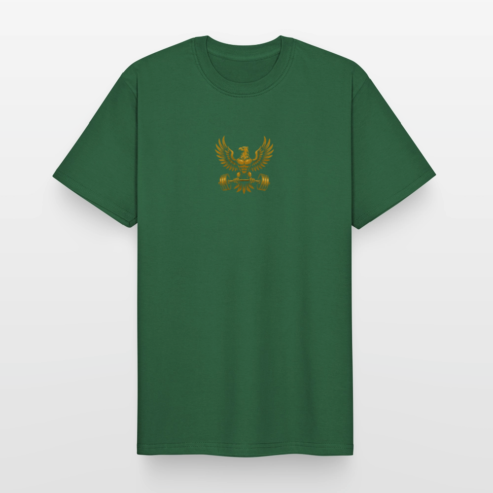 T-Shirt – „Goldener Adler“ Frontprint Edition - Flaschengrün