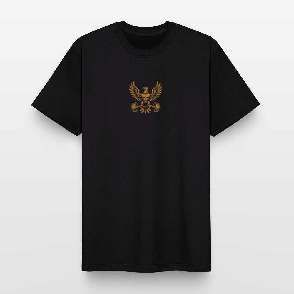 T-Shirt – „Goldener Adler“ Frontprint Edition - Schwarz