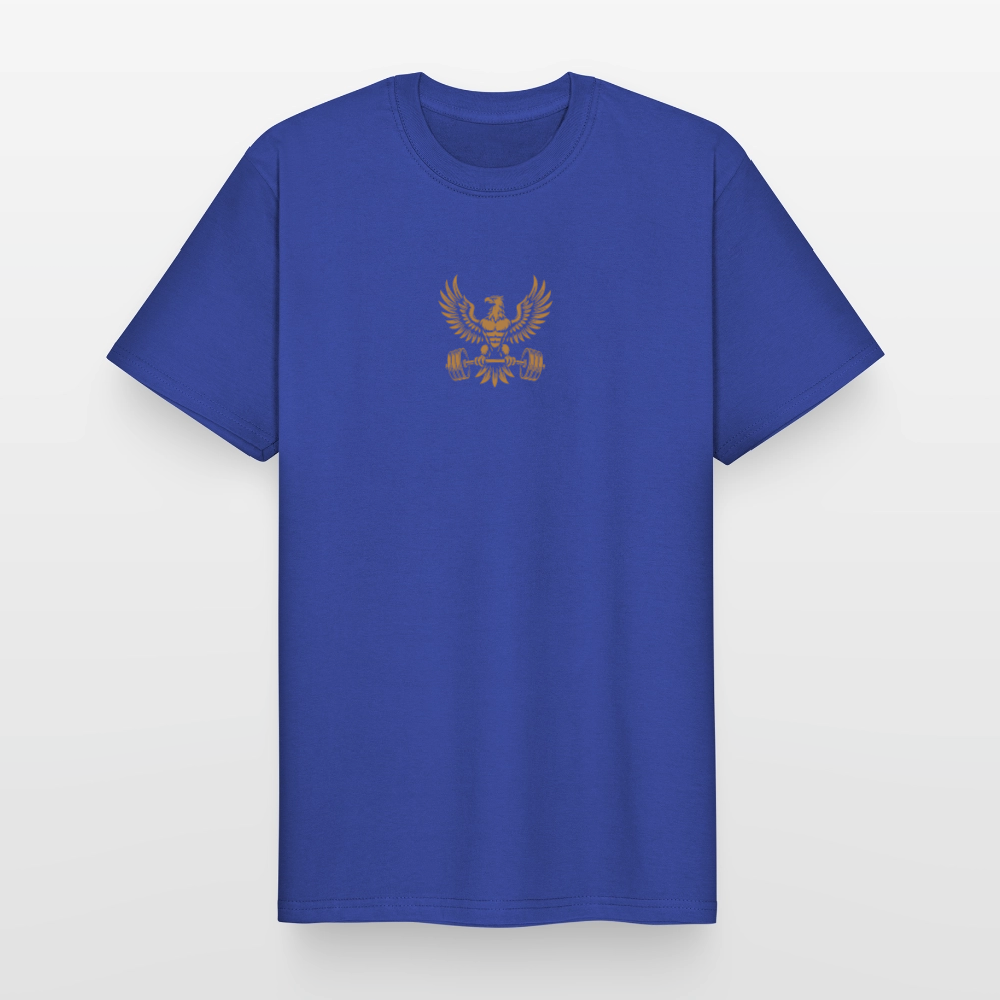 T-Shirt – „Goldener Adler“ Frontprint Edition - Royalblau