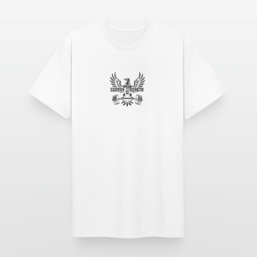 T-Shirt – „German Strength“ Frontprint Edition - Weiß