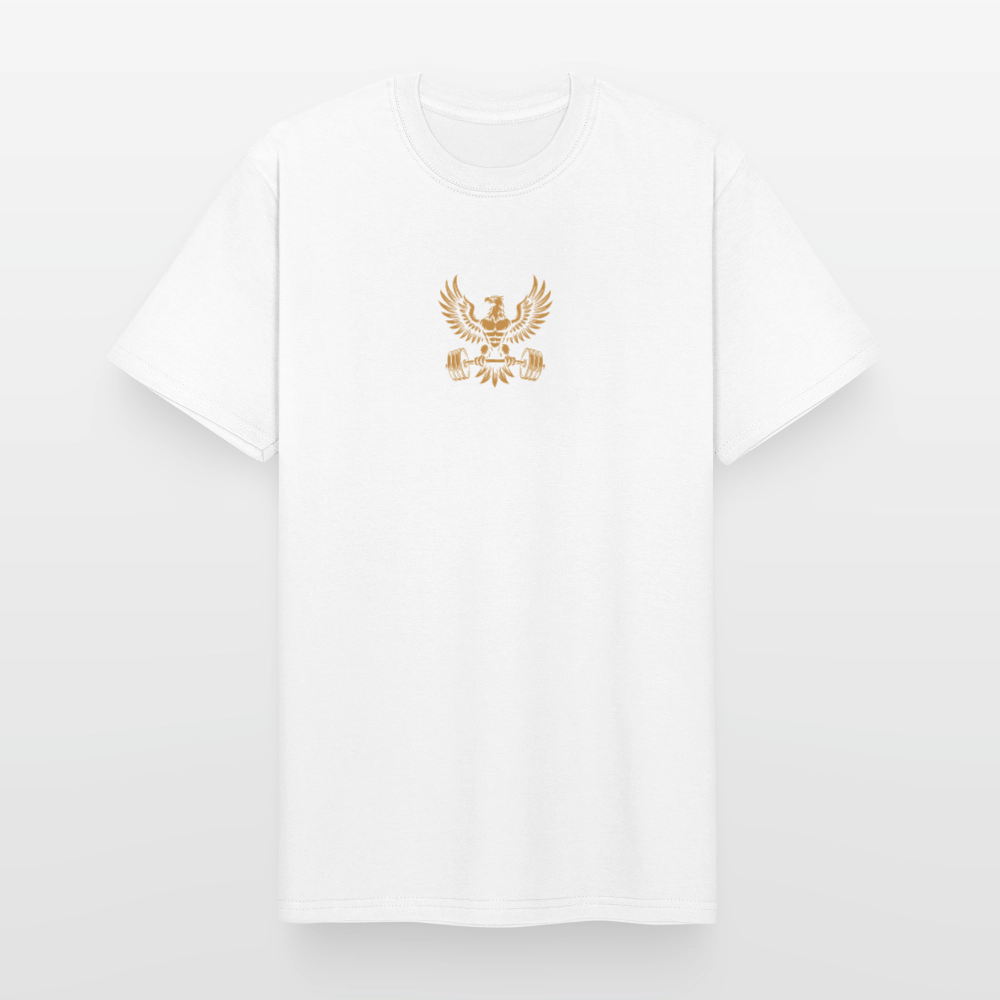 T-Shirt – „Goldener Adler“ Frontprint Edition - Weiß
