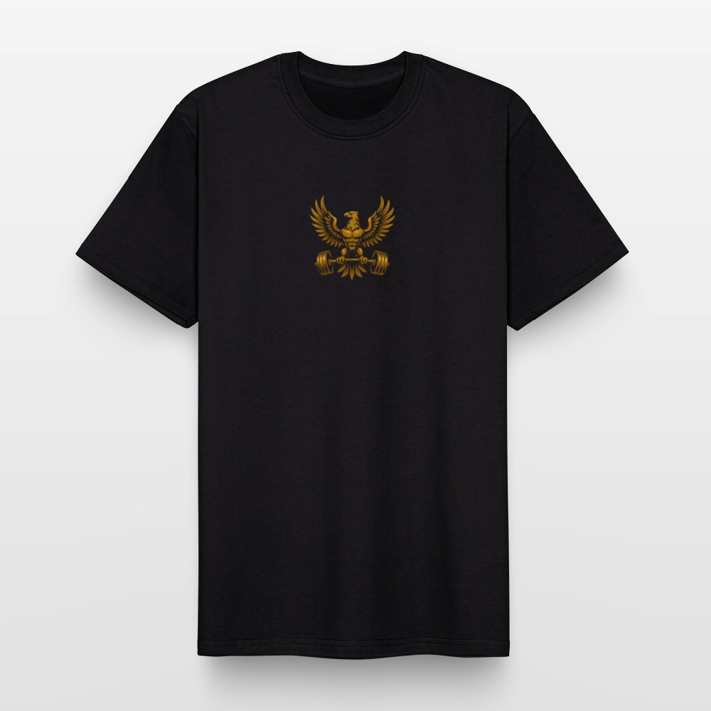 T-Shirt – „Goldener Adler“ Frontprint Edition - Schwarz