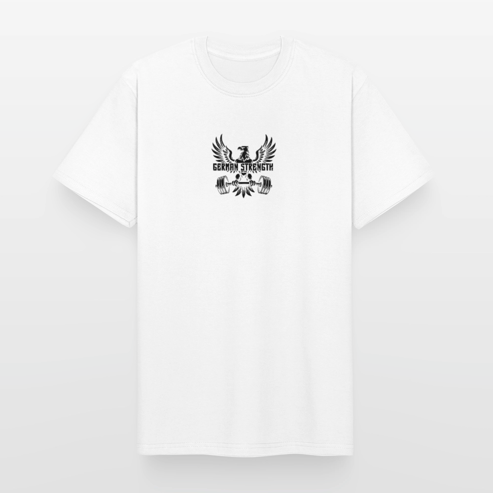 T-Shirt – „German Strength“ Frontprint Edition - Weiß